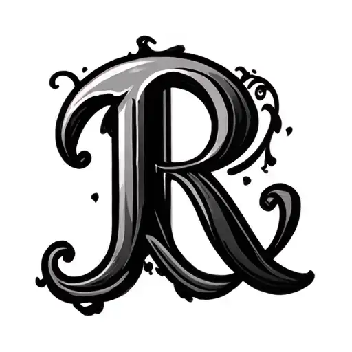 Cursive R tattoo design idea
