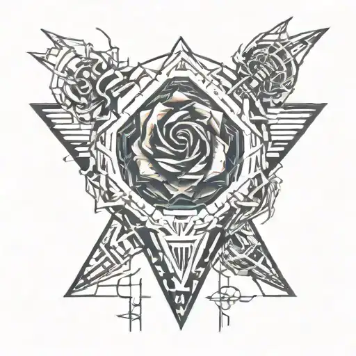 cyber sigilism rose mom tattoo tattoo design idea