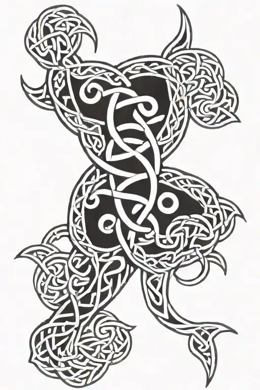 Celtic Knotwork down arm sleeve tattoo design idea