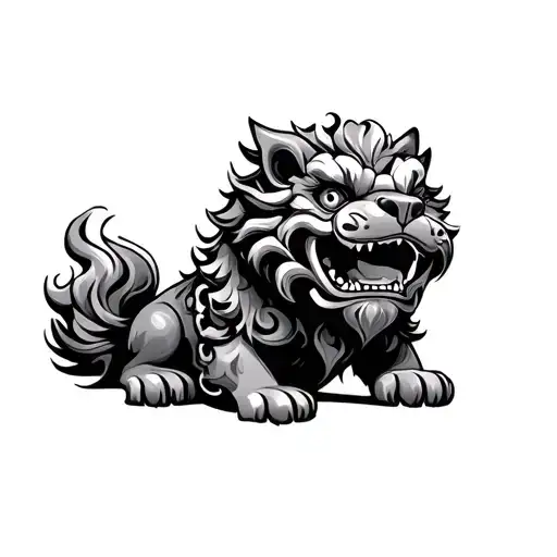Foo Dog tattoo design idea
