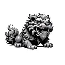 Foo Dog tattoo design idea