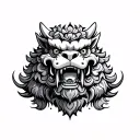 Foo Dog tattoo design idea