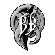 initials BB hanging from each other tattoo design idea