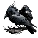 Cuervos with Itachi uchiha tattoo design idea