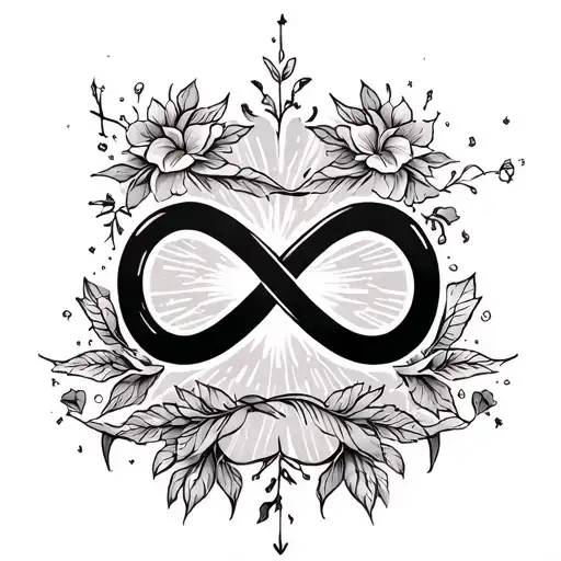 The sign of infinity the children's names are Vera and Alexandra tattoo design idea