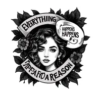 everything happens for a reason  tattoo design idea