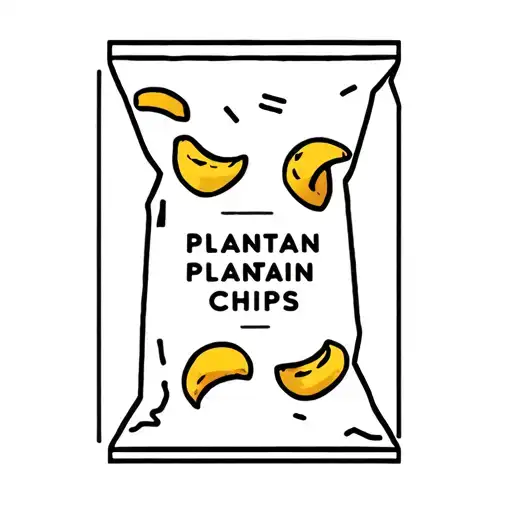 bag of plantain chips with text tattoo design idea