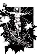 touchdown Jesus university of Cincinnati scope sun rays sleeve tattoo tattoo design idea