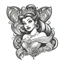 Disney Princess tattoo design idea