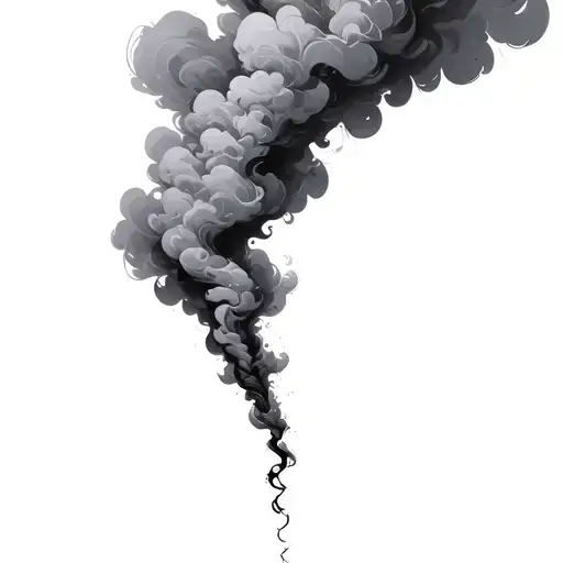 Filler Clouds and Smoke tattoo design idea