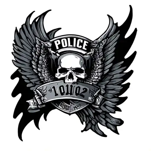 police 1002 tattoo design idea