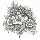 heartbreak mother tattoo design idea