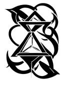 celtic hourglass made of triangles tattoo design idea