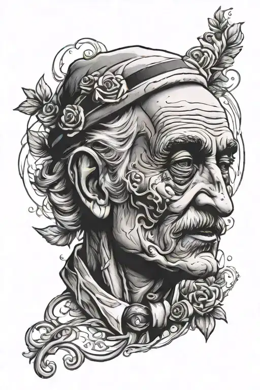 Grandfather memorial tattoo tattoo design idea