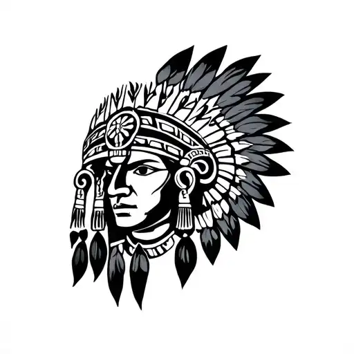 I want a tattoo that honors my Mexican roots, specifically drawing from Aztec culture, and symbolizes loyalty and broth tattoo design idea