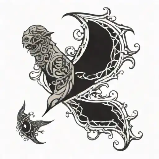 hold on pain ends tattoo design idea