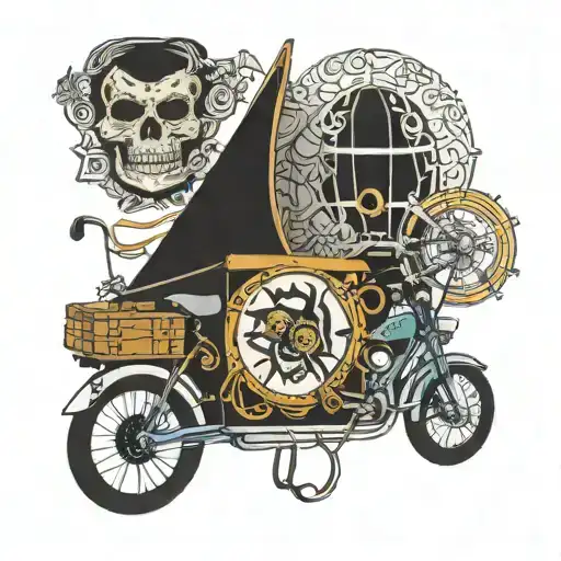 psychology bicycles adventure van touring teaching drums guitars tattoo design idea