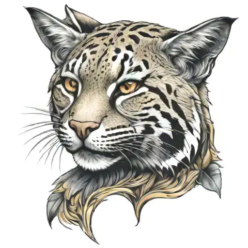 bobcat tattoo design idea