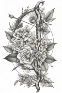 Bow and Arrow simple tattoo design idea