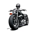 v8. sculls Harley's tattoo design idea