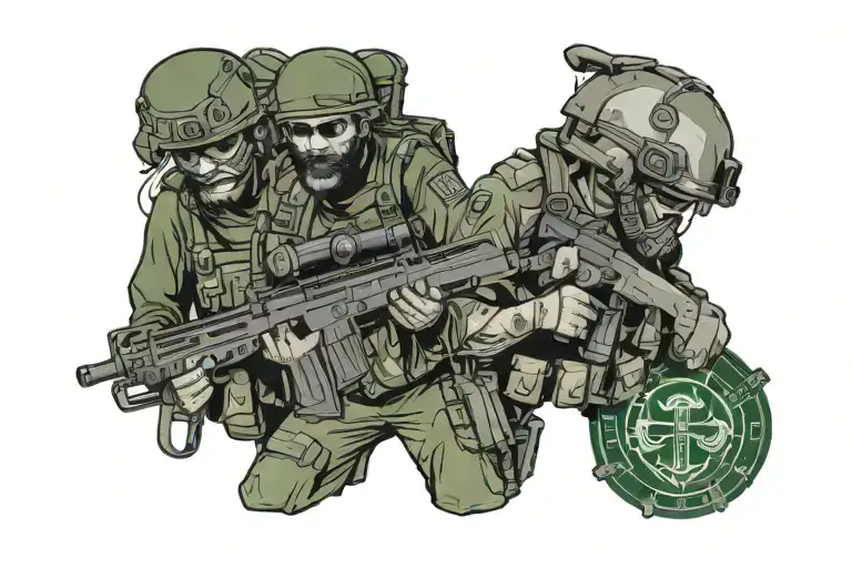 Utah and Colorado incorporating history and green beret symbology Add special forces symbols no skulls and no rivers tattoo design idea
