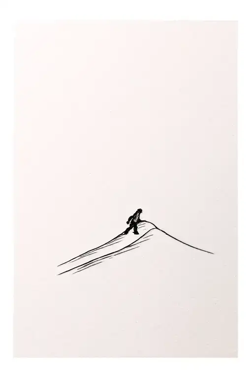 ski slope tattoo design idea