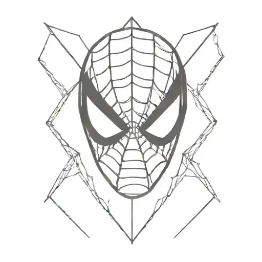 spiderman mask tattoo design idea