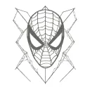 spiderman mask tattoo design idea