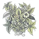 adhd tropical plants imbalance wiccan all or nothing depression anxiety  tattoo design idea