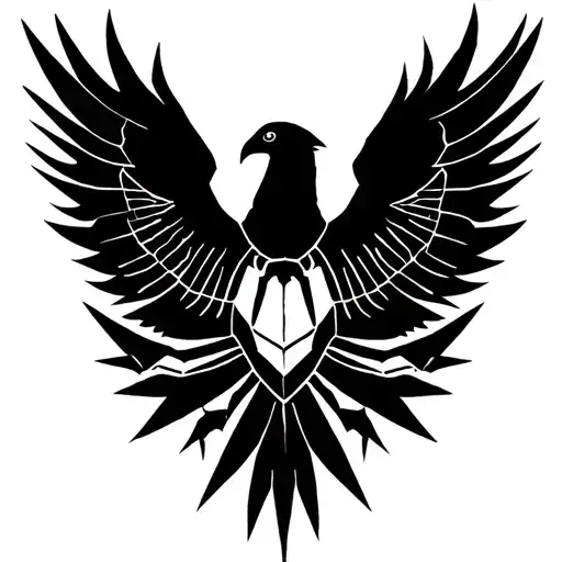 Scorpion Eagle Phoenix tattoo design idea
