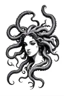African American Medusa tattoo design idea
