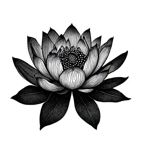 lotus flower, infertility, beauty from mud tattoo design idea