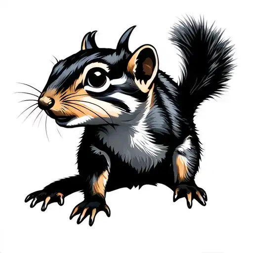 chipmunk tattoo design idea