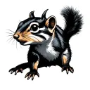 chipmunk tattoo design idea