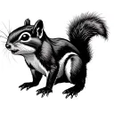 chipmunk tattoo design idea