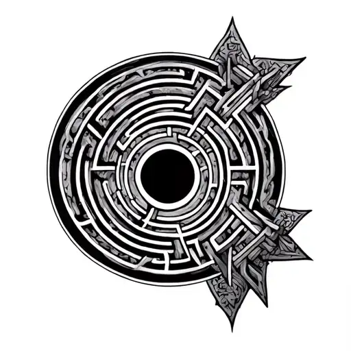 Labyrinth tattoo design idea