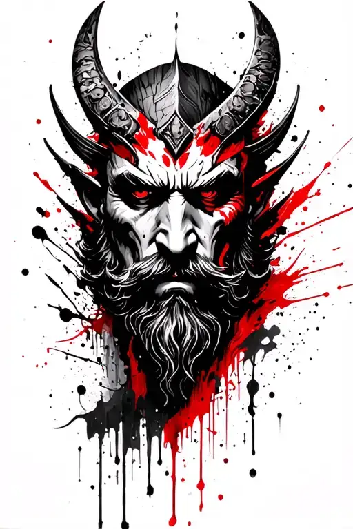 Odin's face. tattoo design idea