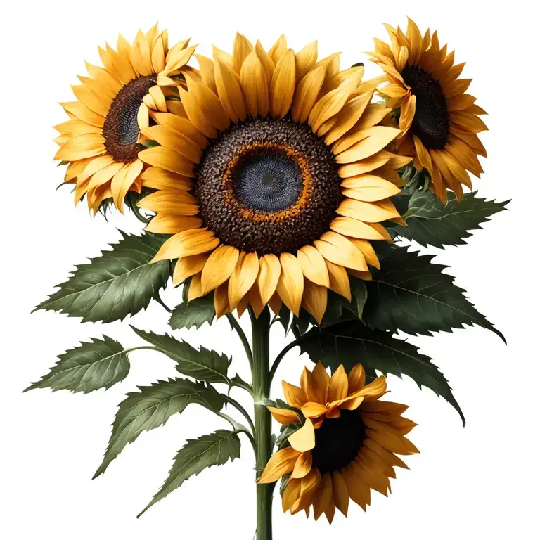 sunflowers wrapped round tattoo design idea