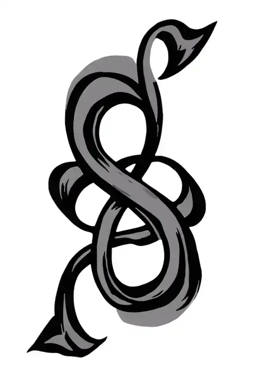 old english number 224 Infinity Symbol tattoo design idea