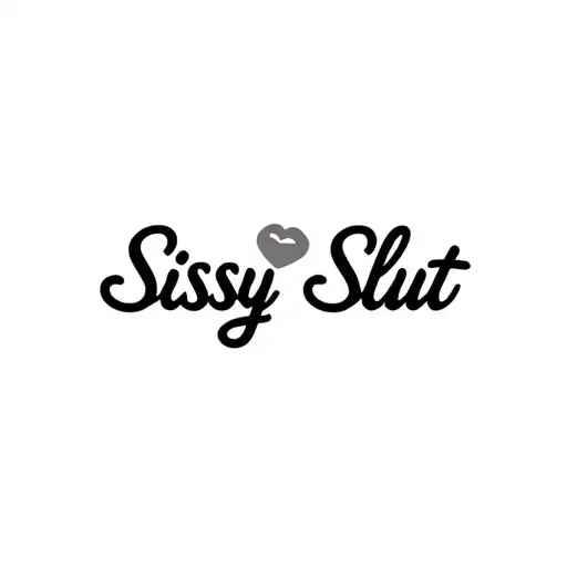 "Sissy Slut" "Sissy Slut" kiss mark tattoo design idea