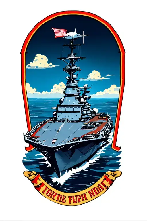 Aircraft Carrier tattoo design idea