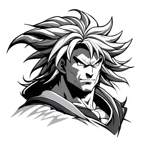 Broly tattoo design idea