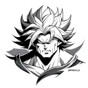 Broly tattoo design idea