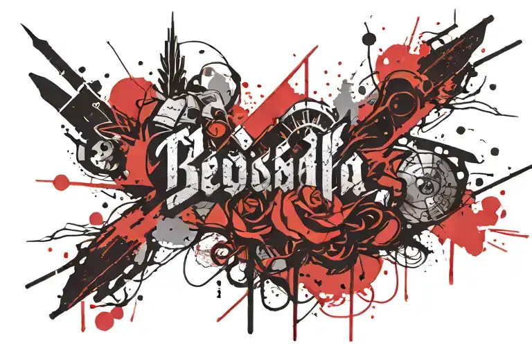 dutch and ukrainian tattoo with the word  Воїн tattoo design idea