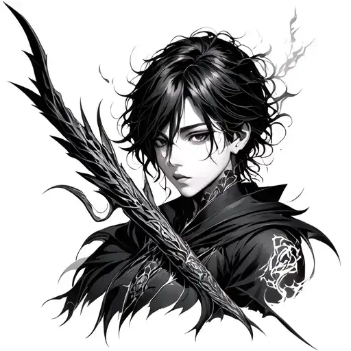 Solo Leveling anime tattoo design idea