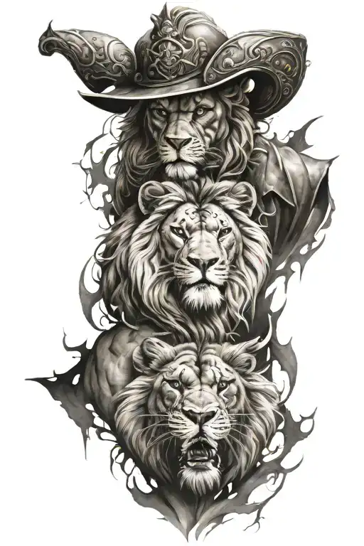 13  number  and leo and warrior bodybuilding   tattoo design idea