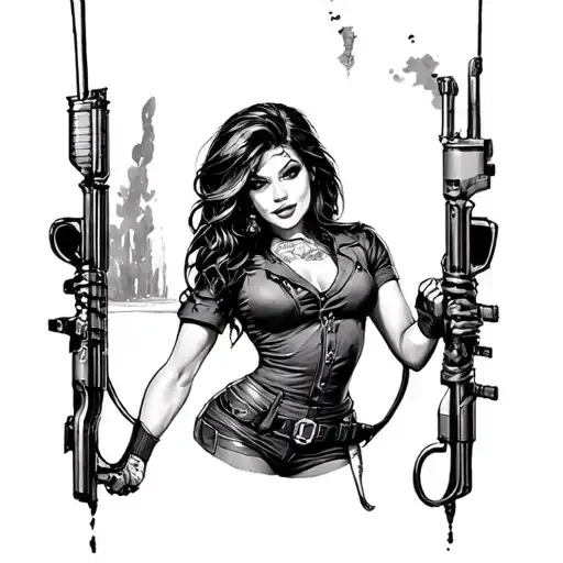 fallout 4 pinup girl tattoo design idea