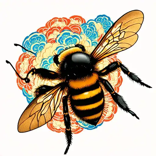Bee tattoo design idea