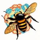 Bee tattoo design idea