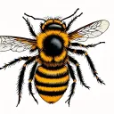 Bee tattoo design idea